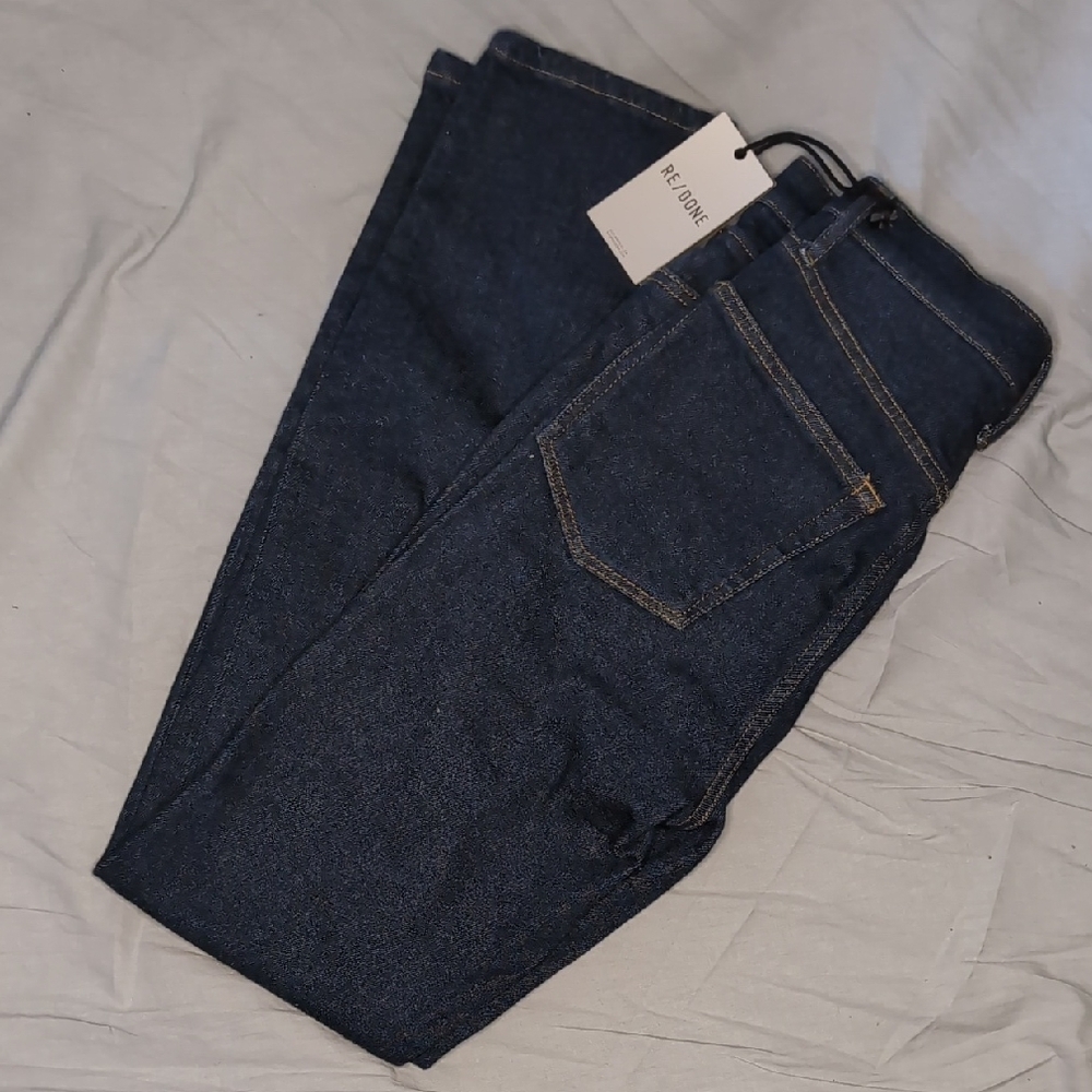 Re/Done Women Super High Drain Pipe Jeans